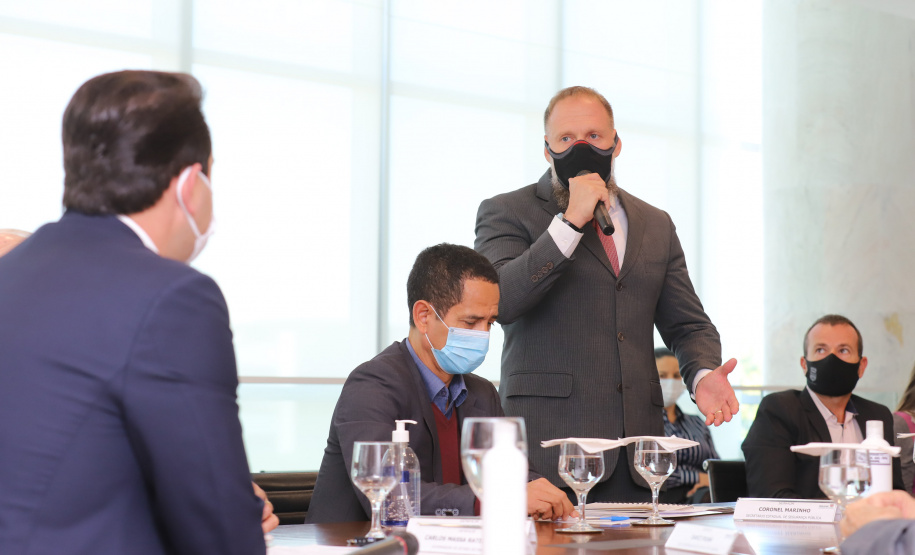 Diarias Policia Civil O governador Carlos Massa Ratinho Junior anuncia nesta terça-feira (11) o pagamento de diarias exrtajornada para a Policia Civil do Parana. Curitiba, 11/05/2021. Foto: Geraldo Bubniak/AEN