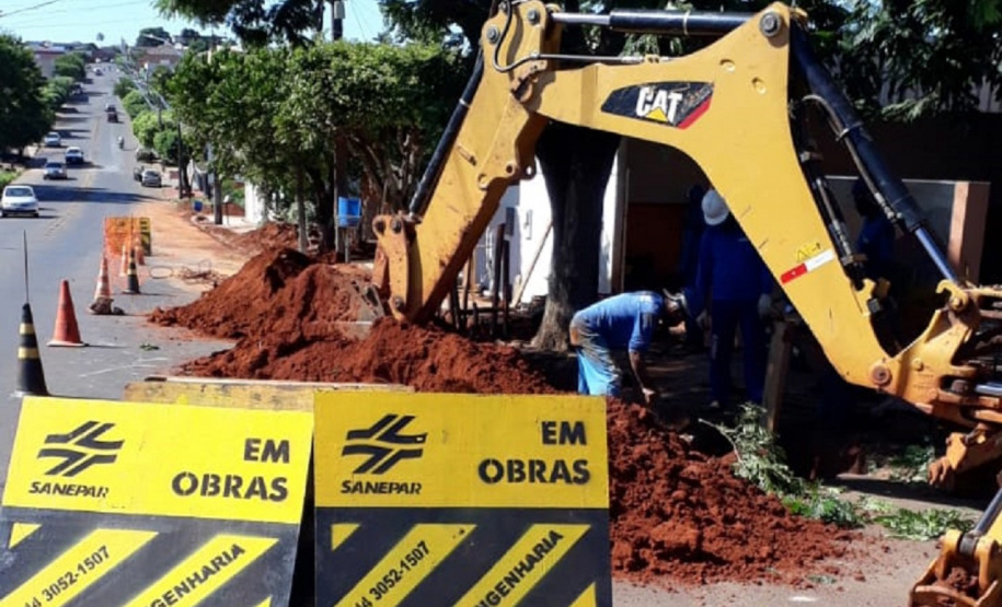 A Sanepar está ampliando o sistema de esgoto sanitário de Goioerê com mais 11,2 mil metros de rede coletora que irão atender os bairros Mutirão II, Jardim Europa e Jardim Primavera. Essas obras vão elevar o atendimento com rede coletora de esgoto a 60% da população. E 100% do esgoto coletado é tratado na estação da cidade. - Foto: Sanepar