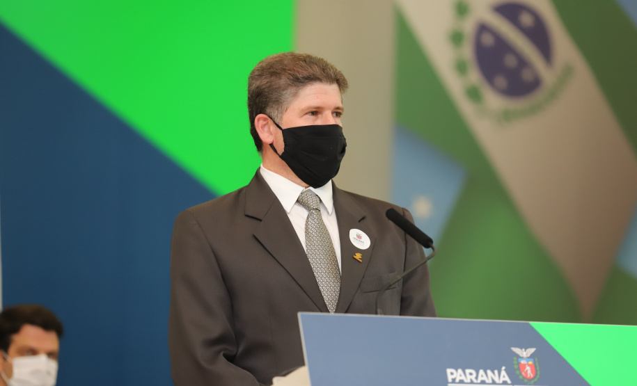 Casa Facil O governador Carlos Massa Ratinho Junior anuncia nesta quarta-feira (12) o lancamento do Programa Casa Facil, com objetivo de viabilizar a aquisicao da casa propria para familias com renda de ate tres salarios minimos. Rodrigo Assis, presidente do Sindicato da Indústria da Construção Civil do Paraná (Sinduscon-PR. Curitiba, 12/05/2021. Foto: Geraldo Bubniak/AEN