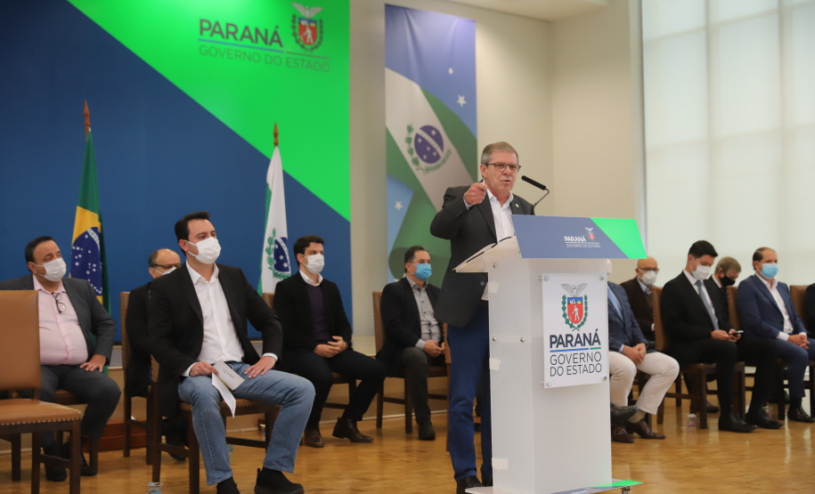 Casa Facil O governador Carlos Massa Ratinho Junior anuncia nesta quarta-feira (12) o lancamento do Programa Casa Facil, com objetivo de viabilizar a aquisicao da casa propria para familias com renda de ate tres salarios minimos. Curitiba, 12/05/2021. Foto: Geraldo Bubniak/AEN