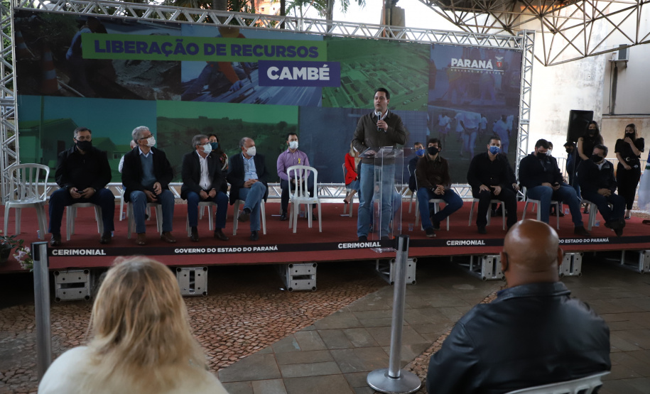 O município de Cambé, no Norte do Estado, vai receber 434 novas casas. O anúncio foi feito pelo governador Carlos Massa Ratinho Junior nesta quinta-feira (13) no mesmo evento que liberou R$ 3 milhões para o município. - Cambé, 13/05/2021  -  foto: Ari Dias/AEN