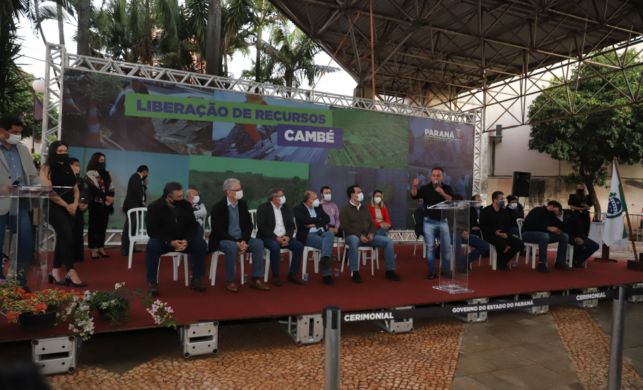 Novos Recursos Cambe O governador Carlos Massa Ratinho Junior anuncia nesta quinta-feira (13) novos recursos para Cambe, no Norte do Paraná. 13/05/2021 - Foto: Geraldo Bubniak/AEN