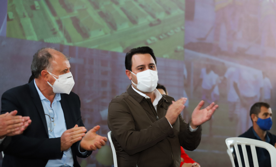 Novos Recursos Cambe O governador Carlos Massa Ratinho Junior anuncia nesta quinta-feira (13) novos recursos para Cambe, no Norte do Paraná. 13/05/2021 - Foto: Geraldo Bubniak/AEN