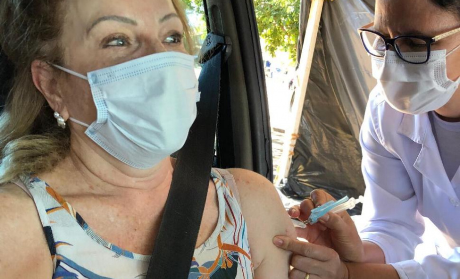 Vacinação de professores.Campo Mourão. Foto:SEED