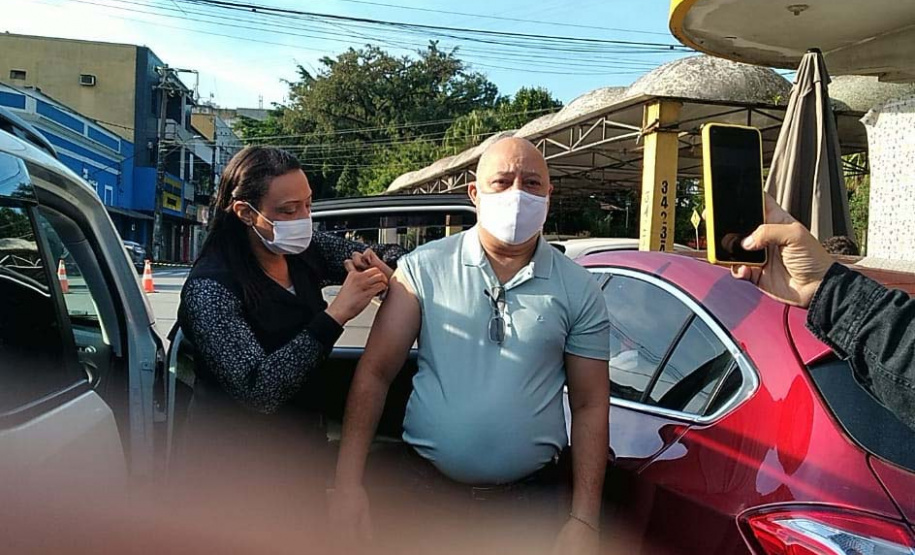 Vacinação de professores. Paranaguá. Foto:SEED