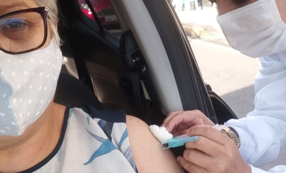 Vacinação de professores. Paranaguá. Foto:SEED