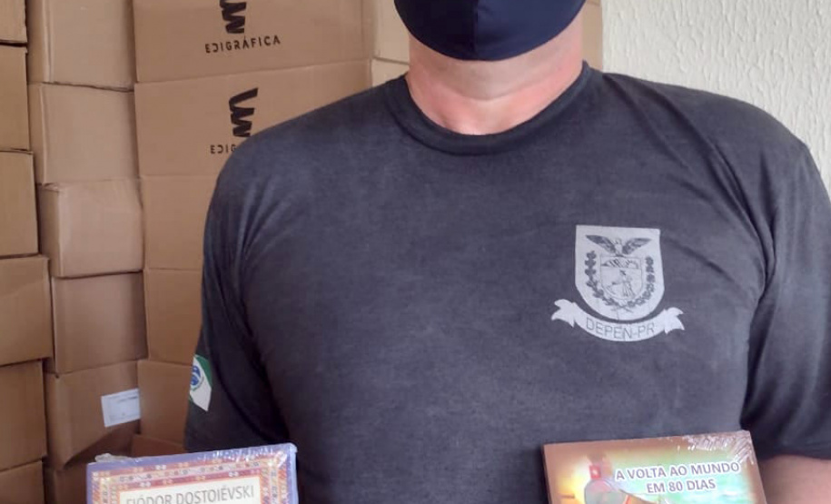 O Departamento Penitenciário do Paraná recebeu do Ministério da Justiça e Segurança Pública, via Departamento Penitenciário Nacional (Depen), 13.930 livros de literatura, que serão distribuídos até o final deste mês nos espaços de acervo bibliográfico, nas penitenciárias do Estado do Paraná. - Foto: Depen/PR