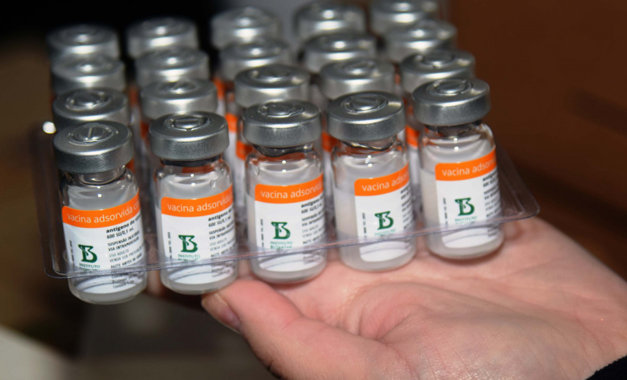 O Paraná recebeu mais 62 mil doses da vacina Coronavac, da parceria entre Sinovac e Instituto Butantan, nesta sexta-feira (14). As doses se referem a uma atualização na 19ª pauta de distribuição de vacinas contra a Covid-19 do Ministério da Saúde.). Foto: Américo Antonio/SESA