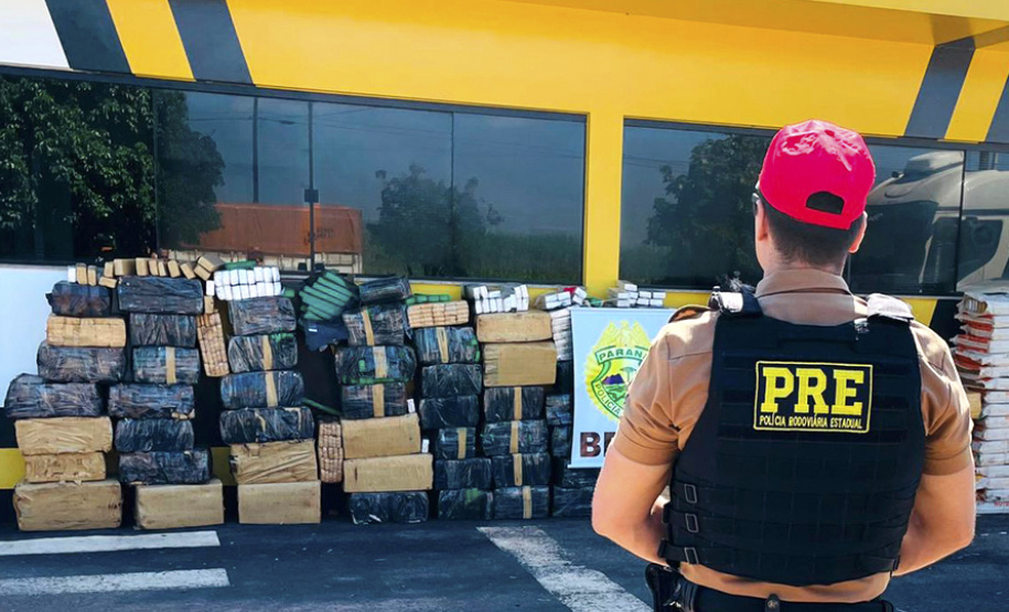 As forças de segurança pública do Paraná apreenderam 36,8 toneladas a mais de drogas no primeiro trimestre de 2021, em comparação com o mesmo período do ano passado. O número representa um aumento de 148,06% nas apreensões, segundo os dados da Secretaria Estadual da Segurança Pública, divulgado nesta segunda-feira (17/05). - Curitiba, 17/05/2021 - Foto: SESP/PR