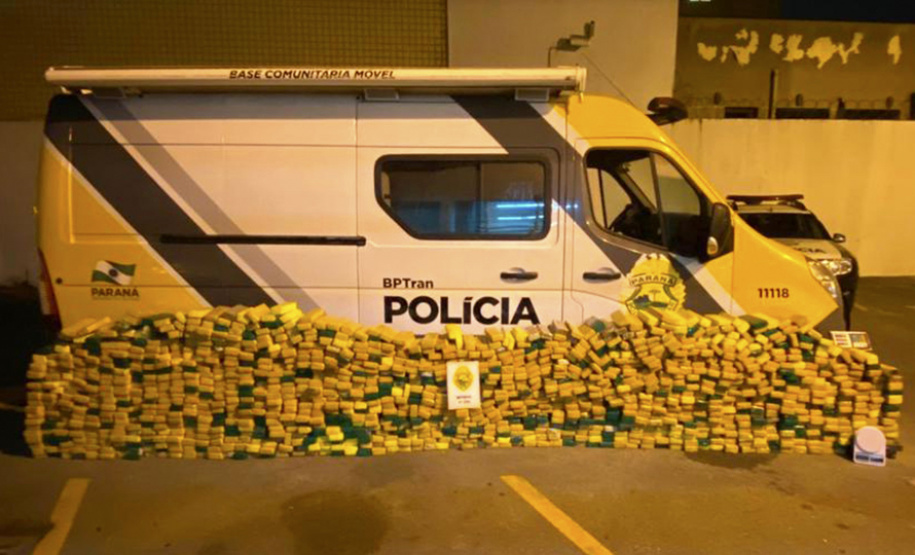 As forças de segurança pública do Paraná apreenderam 36,8 toneladas a mais de drogas no primeiro trimestre de 2021, em comparação com o mesmo período do ano passado. O número representa um aumento de 148,06% nas apreensões, segundo os dados da Secretaria Estadual da Segurança Pública, divulgado nesta segunda-feira (17/05). - Curitiba, 17/05/2021 - Foto: SESP/PR