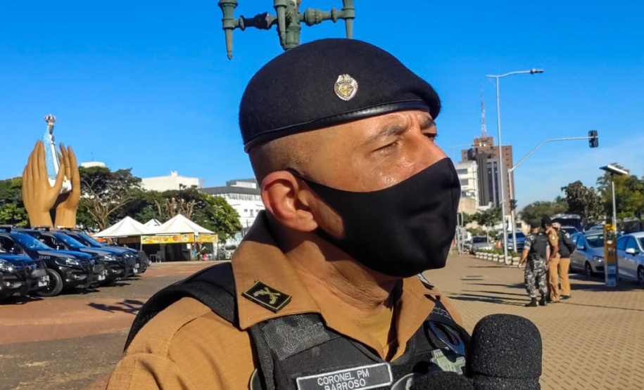 As equipes policiais do Batalhão de Operações Especiais (BOPE), treinadas para dar suporte às unidades de área da PM nas ocorrências de maior periculosidade estão na região de Cascavel nesta semana. A Operação Pronta Resposta IV foi lançada nesta terça-feira (18/05), no Centro da cidade, com a participação do Subcomandante-Geral da PM, coronel Rui Noé Barroso Torres.  -  Cascavel, 18/05/2021  -  Foto: PMPR