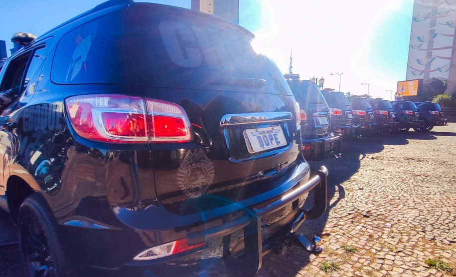 As equipes policiais do Batalhão de Operações Especiais (BOPE), treinadas para dar suporte às unidades de área da PM nas ocorrências de maior periculosidade estão na região de Cascavel nesta semana. A Operação Pronta Resposta IV foi lançada nesta terça-feira (18/05), no Centro da cidade, com a participação do Subcomandante-Geral da PM, coronel Rui Noé Barroso Torres.  -  Cascavel, 18/05/2021  -  Foto: PMPR