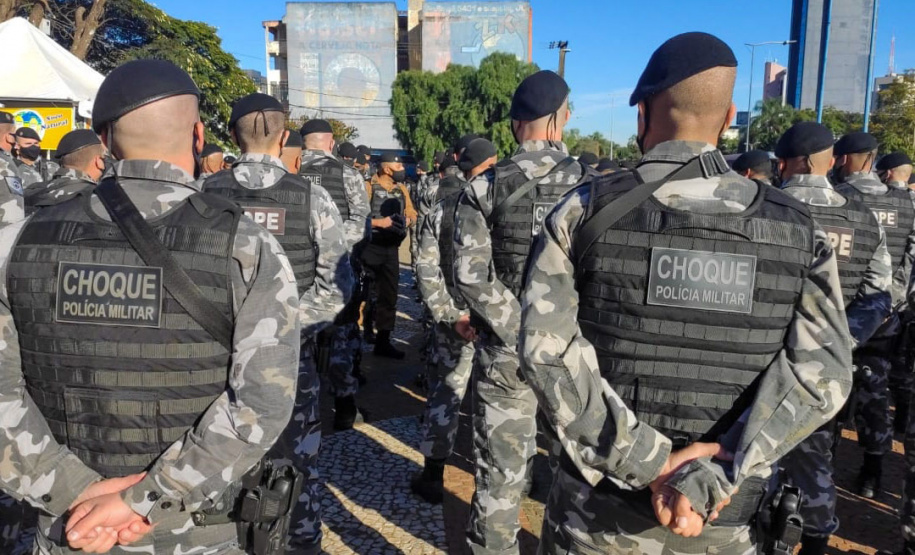 As equipes policiais do Batalhão de Operações Especiais (BOPE), treinadas para dar suporte às unidades de área da PM nas ocorrências de maior periculosidade estão na região de Cascavel nesta semana. A Operação Pronta Resposta IV foi lançada nesta terça-feira (18/05), no Centro da cidade, com a participação do Subcomandante-Geral da PM, coronel Rui Noé Barroso Torres.  -  Cascavel, 18/05/2021  -  Foto: PMPR