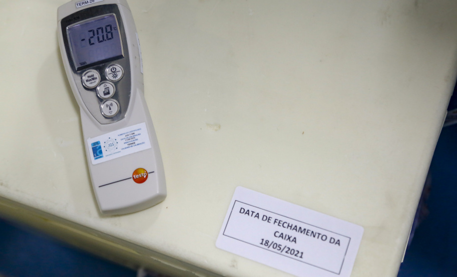 vacinas contra Covid-19 produzidas pela parceria entre Pfizer e BioNTech. O terceiro lote dos imunizantes, que chegou  à Capital nesta terça-feira (18), com mais 39.780 doses
Foto Gilson Abreu/AEN
