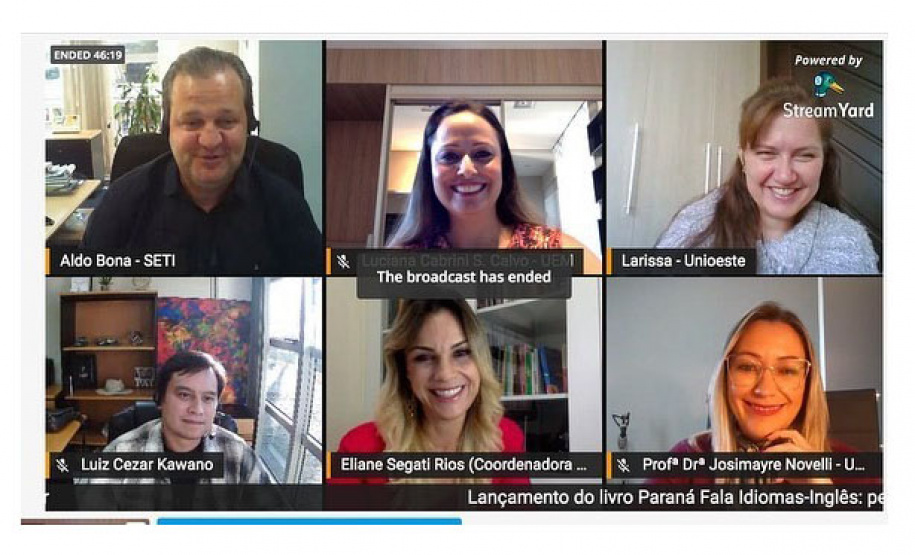 Programa Paraná Fala Idiomas lança livro sobre política linguística nas Universidades Estaduais  -  Curitiba, 19/05/2021  -  Foto: SETI