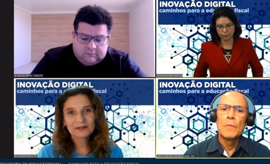 Encontro virtual sobre desafios da Educação Fiscal reuniu mais
de mil participantes. Foto:SEFA