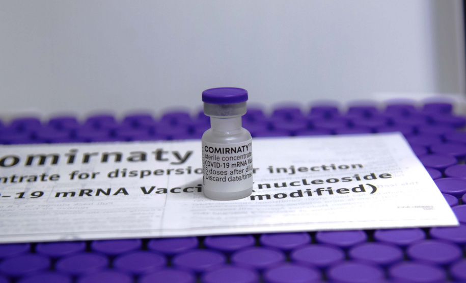 Vacinas da Pfizer serão distribuídas nesta segunda-feira
.Foto:Américo Antonio/SESA