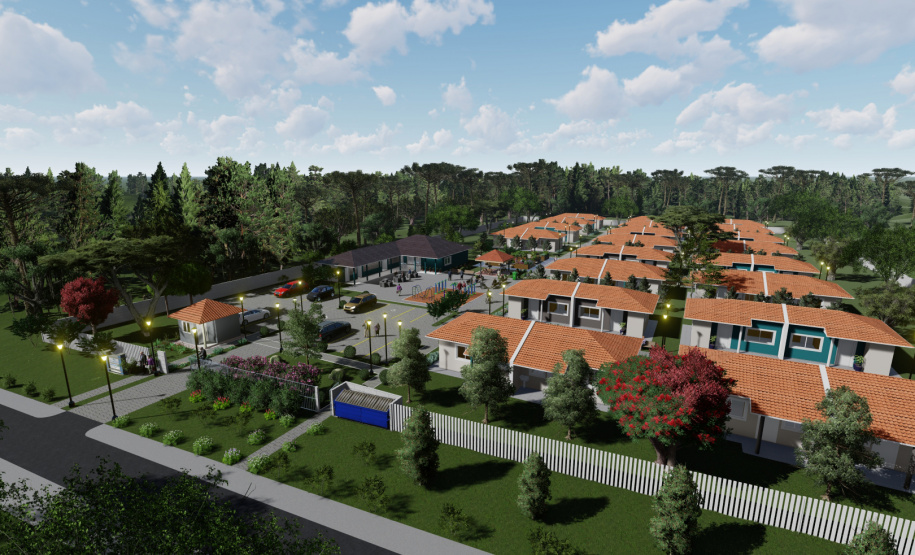 A obra de construção do condomínio para idosos, do programa Viver Mais Paraná, do Governo do Estado, em Prudentópolis ultrapassou os 60% de conclusão. O empreendimento, que recebe mais de R$ 4 milhões de investimento do tesouro estadual, será entregue ainda este ano à população de acordo com os representantes da Cohapar que vistoriaram os trabalhos de execução nesta segunda-feira (24). - Curitiba, 24/05/2021 - Foto: Cohapar