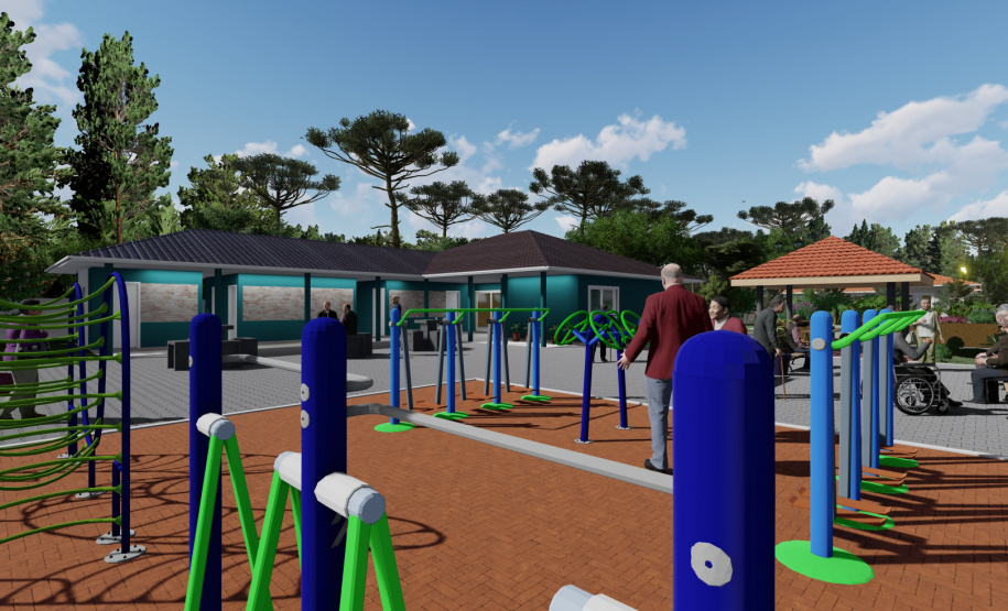 A obra de construção do condomínio para idosos, do programa Viver Mais Paraná, do Governo do Estado, em Prudentópolis ultrapassou os 60% de conclusão. O empreendimento, que recebe mais de R$ 4 milhões de investimento do tesouro estadual, será entregue ainda este ano à população de acordo com os representantes da Cohapar que vistoriaram os trabalhos de execução nesta segunda-feira (24). - Curitiba, 24/05/2021 - Foto: Cohapar