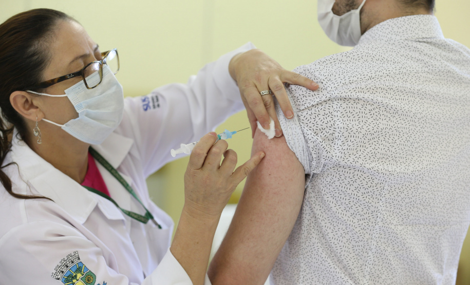 Vacinacao Pinhais Paraná vacinou quase 50% do grupo prioritário contra a Covid-19
.Foto: Geraldo Bubniak/AEN