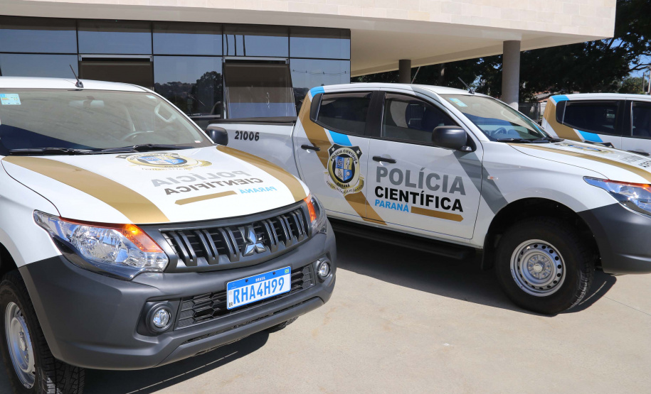 Polícia Científica recebe sete novas viaturas para agilizar serviços operacionais no interior do estado. Foto:SESP