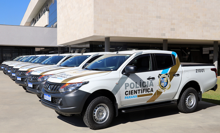 Polícia Científica recebe sete novas viaturas para agilizar serviços operacionais no interior do estado. Foto:SESP
