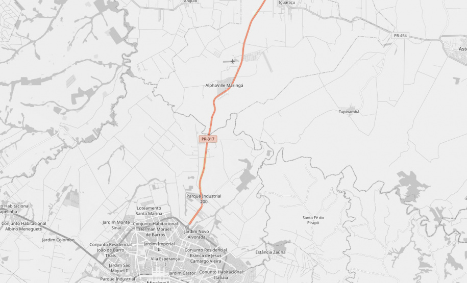 O Departamento de Estradas de Rodagem do Paraná (DER/PR) realizou esta semana a fase de lances da licitação do projeto e da obra de duplicação da PR-317, entre Maringá e Iguaraçu, na região Noroeste