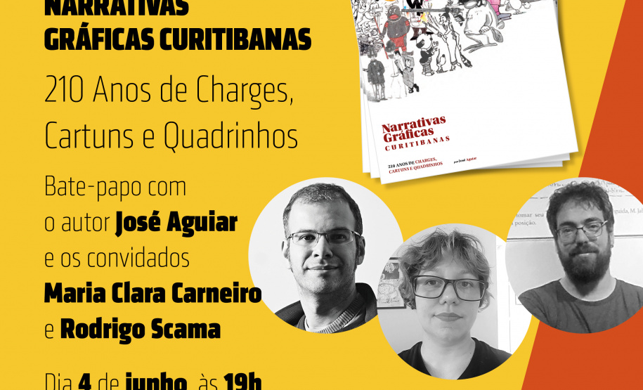 A Biblioteca Pública do Paraná (BPP), por meio do selo Biblioteca Paraná, acaba de lançar o livro Narrativas Gráficas Curitibanas: 210 Anos de Charges, Cartuns e Quadrinhos, do quadrinista, curador e pesquisador José Aguiar.  -   Curitiba, 28/05/2021  -  Foto: Divulgação BPP