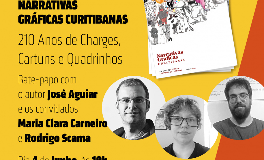A Biblioteca Pública do Paraná (BPP), por meio do selo Biblioteca Paraná, acaba de lançar o livro Narrativas Gráficas Curitibanas: 210 Anos de Charges, Cartuns e Quadrinhos, do quadrinista, curador e pesquisador José Aguiar.  -   Curitiba, 28/05/2021  -  Foto: Divulgação BPP