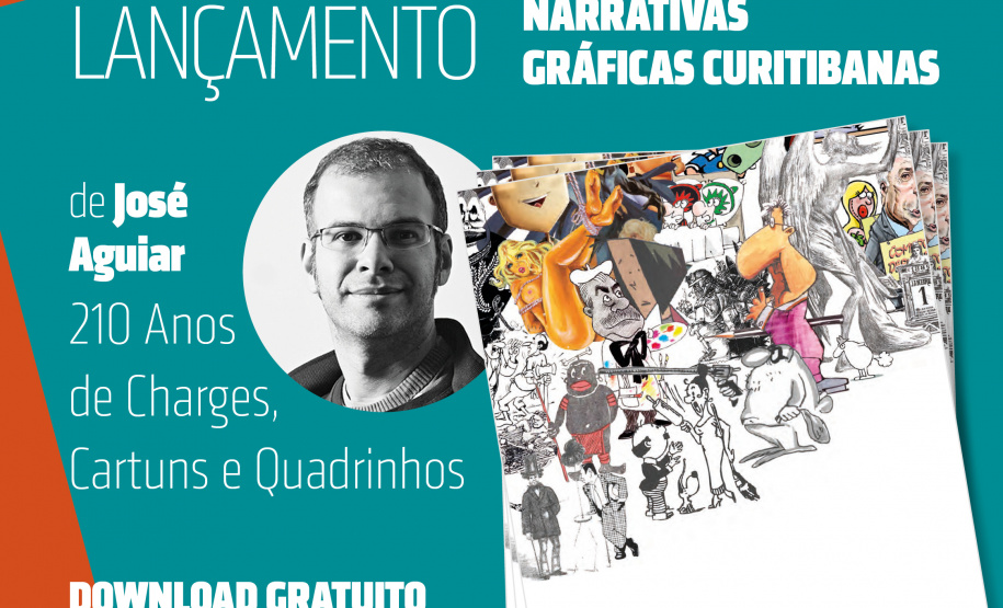 A Biblioteca Pública do Paraná (BPP), por meio do selo Biblioteca Paraná, acaba de lançar o livro Narrativas Gráficas Curitibanas: 210 Anos de Charges, Cartuns e Quadrinhos, do quadrinista, curador e pesquisador José Aguiar.  -   Curitiba, 28/05/2021  -  Foto: Divulgação BPP