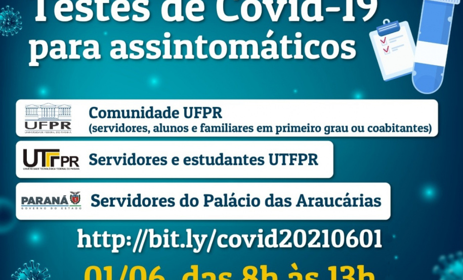 Sugestão de Pauta - Servidores do Palácio das Araucárias terão nova rodada de testes de Covid-19