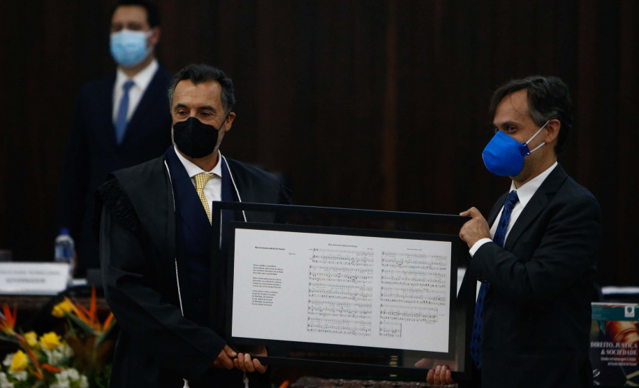 O governador Carlos Massa Ratinho Junior participou nesta segunda-feira (31) do lançamento da Escola Judicial do Paraná (Ejud-PR). Foto: Jonathan Campos/AEN