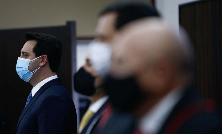 O governador Carlos Massa Ratinho Junior participou nesta segunda-feira (31) do lançamento da Escola Judicial do Paraná (Ejud-PR). Foto: Jonathan Campos/AEN