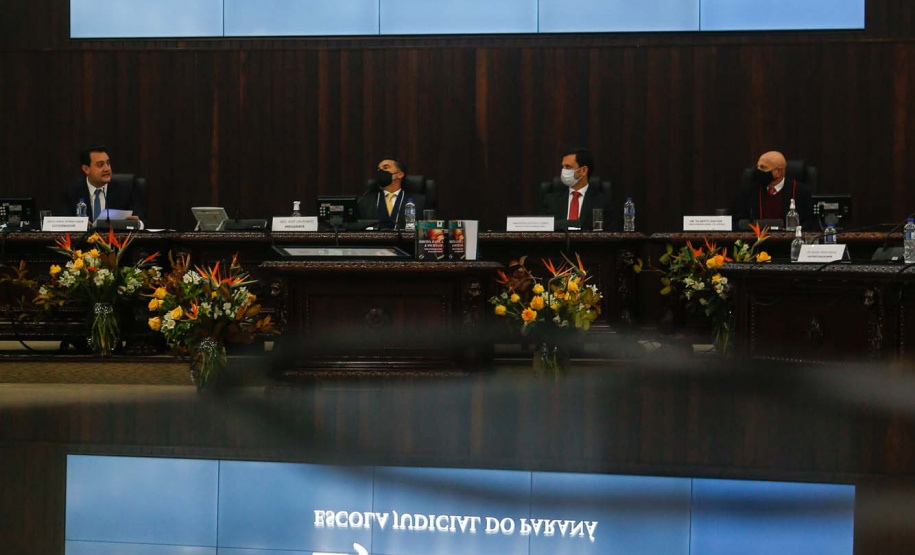 O governador Carlos Massa Ratinho Junior participou nesta segunda-feira (31) do lançamento da Escola Judicial do Paraná (Ejud-PR). Foto: Jonathan Campos/AEN