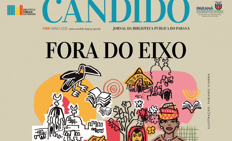 Está no ar o número 118 do jornal Cândido, editado pela Biblioteca Pública do Paraná, que investiga o crescente interesse dos leitores pela literatura de países pouco representados no Brasil.  -  Curitiba, 31/05/2021  -  Foto: BPP