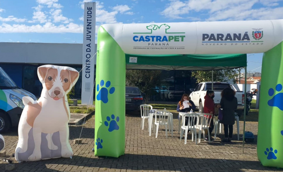 O CastraPet, Programa Permanente de Esterilização de Cães e Gatos, da Secretaria de Estado do Desenvolvimento Sustentável e do Turismo (Sedest), estará em Itaperuçu, a partir do dia 01 até 12 de junho para a castração de 553 animais. Com Itaperuçu, a equipe do CastraPet completa 44 municípios beneficiados.  Itaperuçu, 31/05/2021  -  Foto: SEDEST