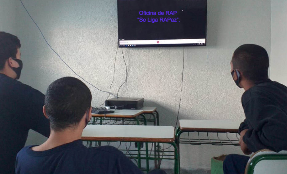A secretaria estadual da Justiça, Família e Trabalho promoveu mais uma edição do encontro virtual Oficina de RAP “Se Liga RAPaz”. Foto:SEJUF