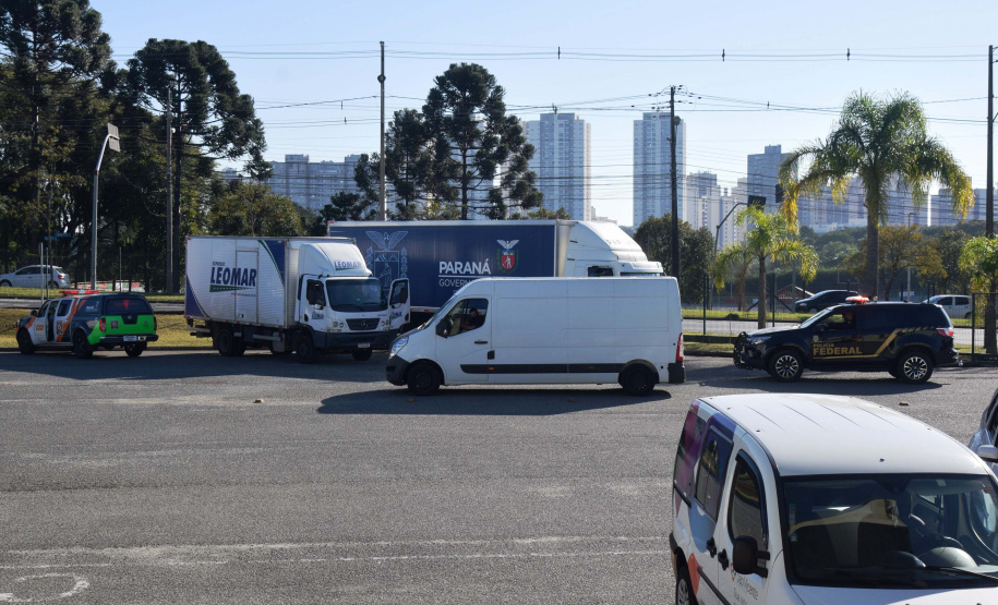 Paraná recebe mais 360.250 doses da vacina AstraZeneca contra a Covid-19. Foto: Américo Antonio/SESA