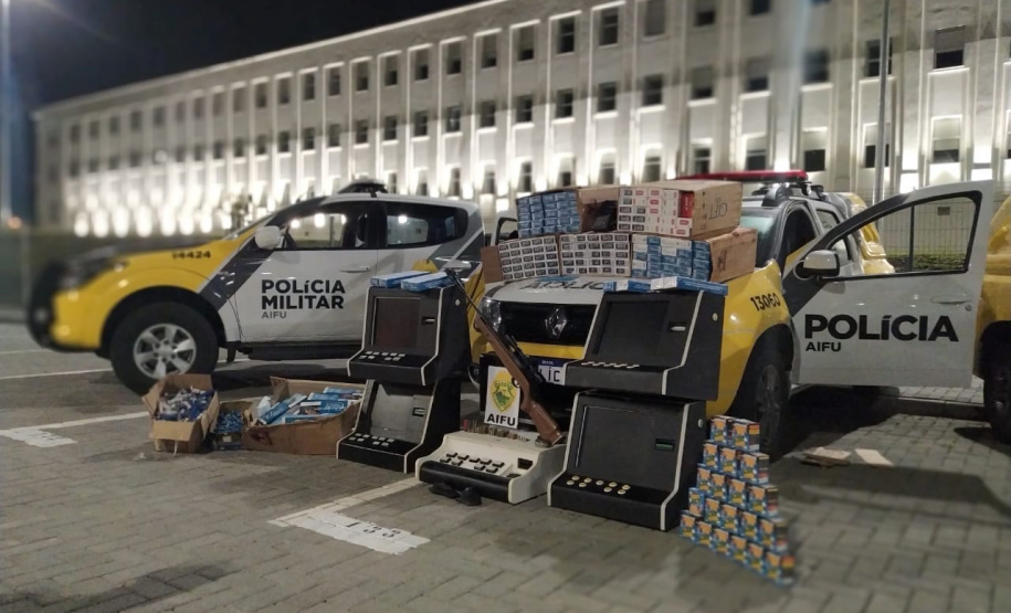 Segurança apreende arma e munições durante fiscalização de medidas sanitárias na Capital. Foto:SESP