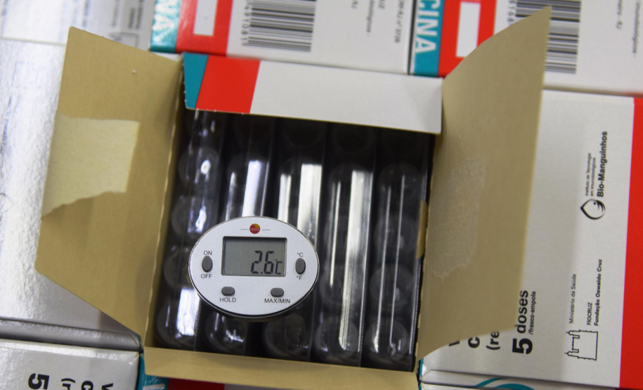 O Paraná recebeu na noite desta quarta-feira (9) mais 238 mil vacinas contra a Covid-19, sendo 237 mil doses do imunizante AstraZeneca produzida no Brasil pela Fiocruz e mil doses da AstraZeneca/Covax/Oxford, importadas por meio do consórcio Covax Facility. As vacinas fazem parte da 24ª pauta de distribuição do Ministério da Saúde. - curitiba, 09/06/2021 - Foto: Américo Antonio/SESA