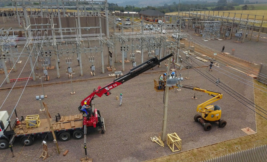 A Copel Distribuição está investindo cerca de R$ 37 milhões na subestação Vila Gaúcha e em duas grandes linhas de transmissão em Marechal Cândido Rondon, no Oeste do Estado. - Foto: Divulgação Copel