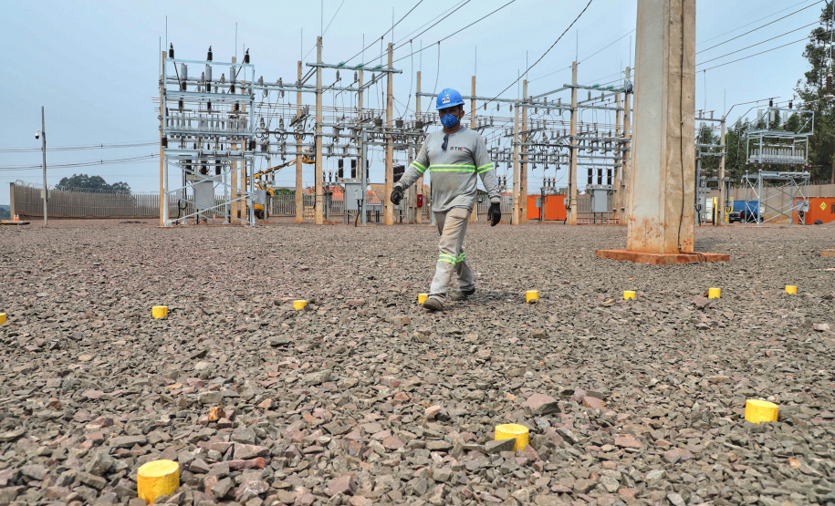 A Copel Distribuição está investindo cerca de R$ 37 milhões na subestação Vila Gaúcha e em duas grandes linhas de transmissão em Marechal Cândido Rondon, no Oeste do Estado. - Foto: José Fernando Ogura/AEN