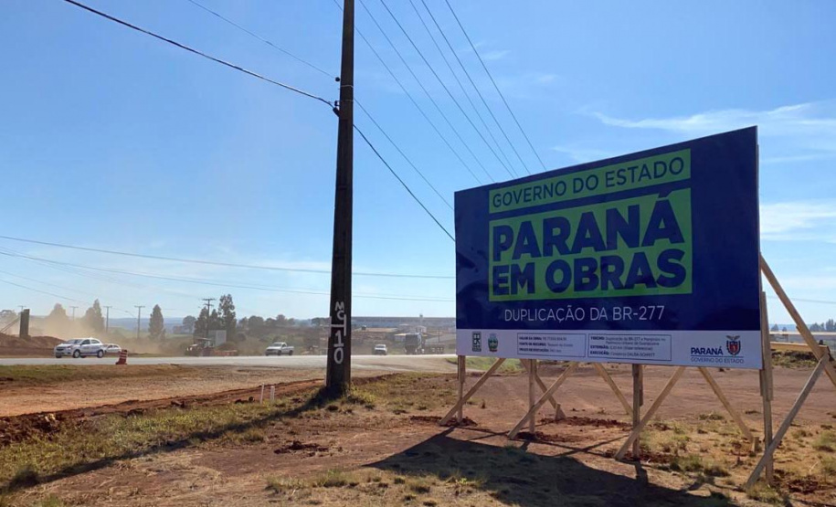 Obras da duplicação da BR 277 em Guarapuava - Curitiba, 10/06/2021 - Foto: Divulgação DER