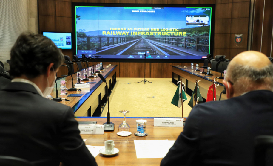 Reunião Nova Ferroeste com o Consulado da China - Curitiba, 11/06/2021 - Foto: José Fernando Ogura/AEN