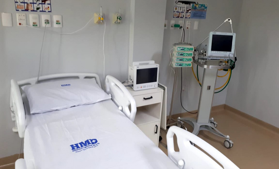 Dez leitos de Unidade de Terapia Intensiva (UTI) para tratamento da Covid-19 foram abertos no Hospital Madre de Dio, em São Miguel do Iguaçu, na região Oeste do Estado, nesta quinta-feira (17). A ativação é um esforço conjunto da Secretaria de Estado da Saúde do Paraná (Sesa), em parceria com a Itaipu Binacional, além do apoio da prefeitura de Foz do Iguaçu. - São Miguel do Iguaçu, 17/06/2021 - Foto: Rodrigo Rossi/SESA