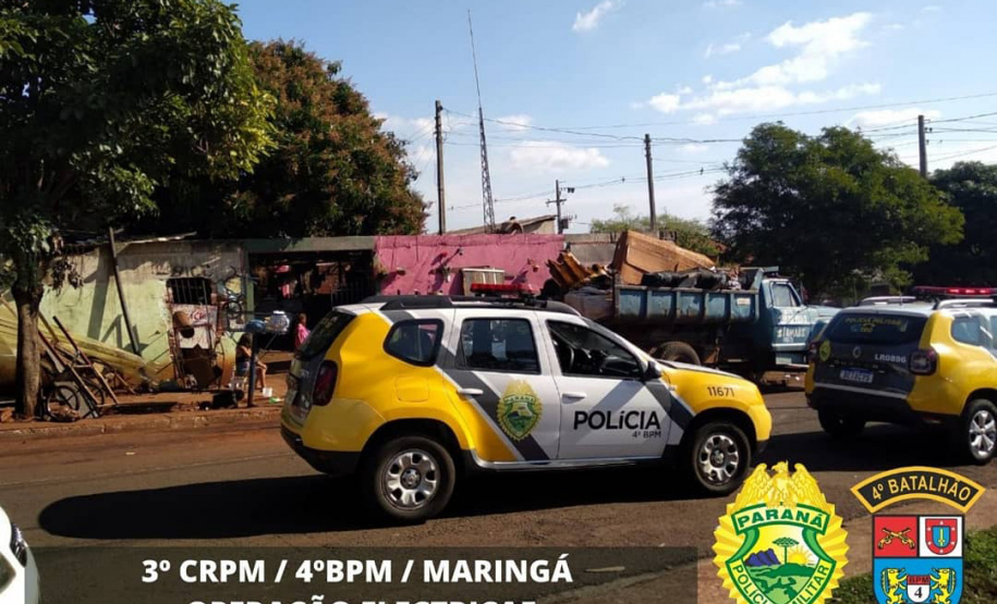 Policiais militares do 4º Batalhão de Polícia Militar (4º BPM), pertencente ao 3º Comando Regional da PM (3º CRPM), em conjunto com a Polícia Civil, a Guarda Municipal e a Prefeitura de Maringá desencadearam a Operação Electricae e apreenderam mais de meia tonelada de cobre derretido e aço inox. A ação policial aconteceu na quinta-feira (17/06) no Noroeste do estado e duas pessoas acabaram encaminhadas.  -  Maringá, 17/06/2021  -  Foto: SESP-PR