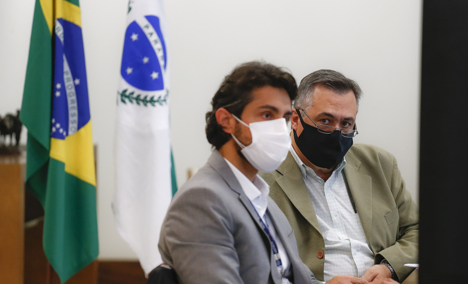 O governador Carlos Massa Ratinho Junior se reuniu nesta segunda-feira (21), por videoconferência, com a diretoria do Banco Mundial (BIRD) para alinhar as etapas de contratação de uma linha de crédito no valor de US$ 130 milhões (R$ 654 milhões na cotação atual). Foto: Jonathan Campos/AEN