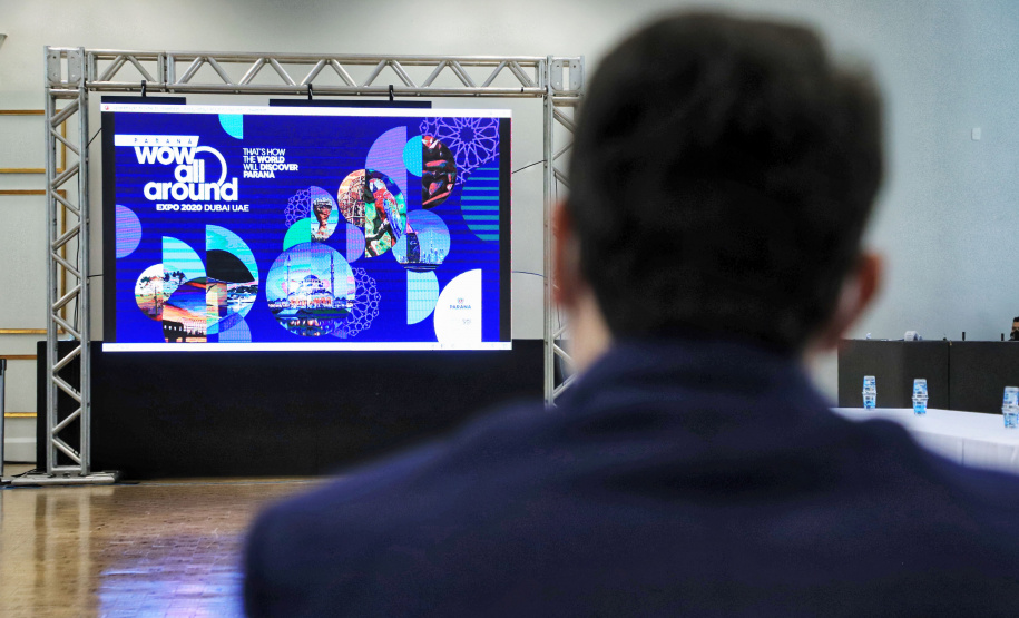 De 10 a 17 de outubro, o Paraná será o protagonista do Pavilhão do Brasil na Expo Dubai 2020, exposição internacional que concentra mais de 190 países em 181 dias de evento e espera receber 25 milhões de visitantes. Nesta terça-feira (22), o governador Carlos Massa Ratinho Junior apresentou a empresários a proposta do projeto de exposição que irá representar o Estado na feira. - Curitiba, 22/06/2021 - Foto: José Fernando Ogura/AEN