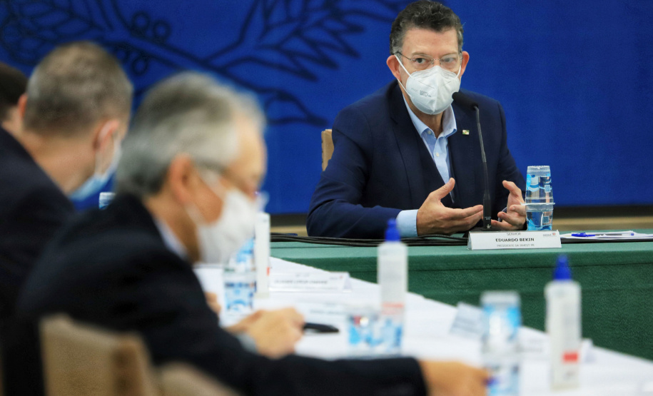 De 10 a 17 de outubro, o Paraná será o protagonista do Pavilhão do Brasil na Expo Dubai 2020, exposição internacional que concentra mais de 190 países em 181 dias de evento e espera receber 25 milhões de visitantes. Nesta terça-feira (22), o governador Carlos Massa Ratinho Junior apresentou a empresários a proposta do projeto de exposição que irá representar o Estado na feira. - Curitiba, 22/06/2021 - Foto: José Fernando Ogura/AEN