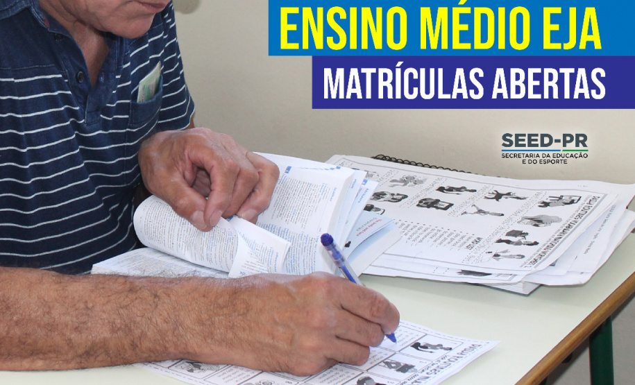 Os estudantes que ingressarem, a partir do próximo semestre, no Ensino Médio na modalidade EJA (Educação para Jovens e Adultos) poderão concluí-lo em um ano e meio (três semestres). -  Curitiba, 23/06/2021  -  Foto: SEED